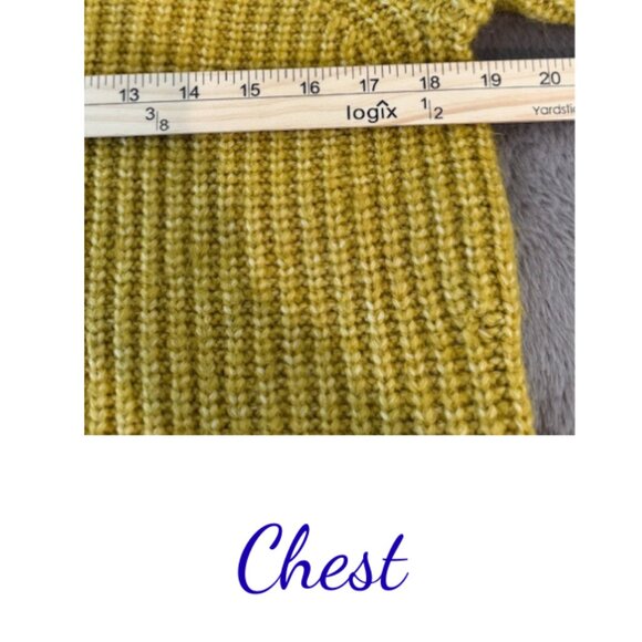 Antonio Melani Mustard Puff Sleeve Ribbed Sweater Women’s Wool Blend Medium - Picture 5 of 6